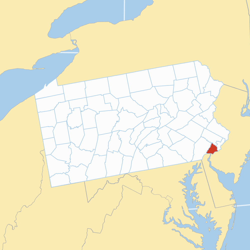 delaware county map