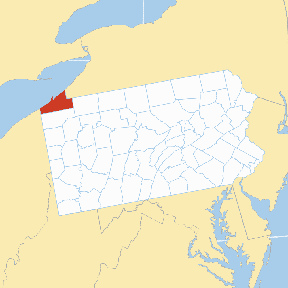 erie county map